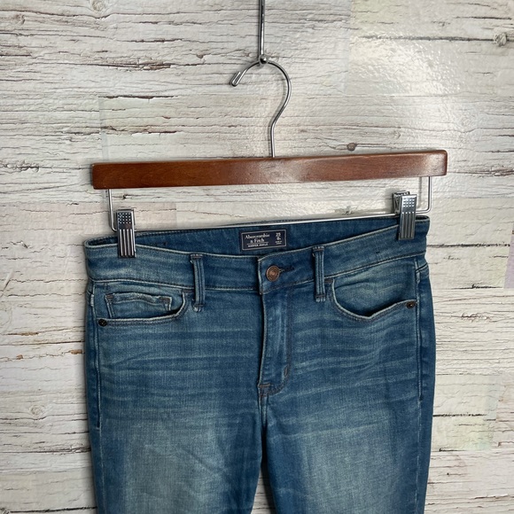 Abercrombie & Fitch Harper ankle raw hem jeans 25 - Picture 4 of 10